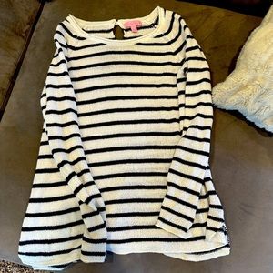 Lilly Pulitzer Blue and White Striped sweater